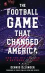 "DRAFT" überlagert einen Stadionblick bei Nacht. Titel: "The Football Game That Changed America". Autor: Dennis Deninger.