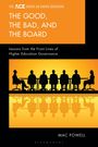"The Good, The Bad, and The Board. Silhouetten von Menschen bei einer Besprechung vor gelbem Hintergrund."