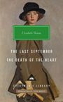 Oben steht "Elizabeth Bowen". Darunter "The Last September", "The Death of the Heart". Gemälde einer Frau mit Hut.