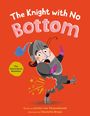 "The Knight with No Bottom." Ein Ritter springt mit entsetztem Gesichtsausdruck, sein Unterteil explodiert cartoonhaft.