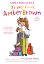 Titel: „It's SNOT Funny, Amber Brown“. Zeichnung eines Mädchens mit Taschentuch, sitzend auf einem Koffer.