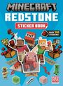 Text: "MINECRAFT REDSTONE STICKER BOOK. Over 300 Stickers!" Illustration: Figuren und Gegenstände aus dem Minecraft-Spiel.