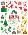 "CAN YOU FIND IT? CHRISTMAS with The Very Hungry Caterpillar." Bunte Weihnachtsobjekte umrahmen eine grüne Raupe.