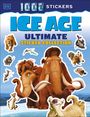 Text: "1000 STICKERS ICE AGE ULTIMATE STICKER COLLECTION"  
Illustration: Tiere aus dem Film Ice Age auf einer Eisscholle.