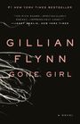 „#1 New York Times Bestseller“, Zitat von Janet Maslin. Der Name „Gillian Flynn Gone Girl“ in rosa Schrift auf schwarzem Hintergrund.