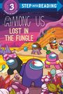 „Among Us: Lost in the Fungle“, Illustration farbenfroher Charaktere in einer surrealen, fremdartigen Landschaft.