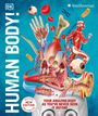 "Human Body!", "REVISED NEW EDITION AND UPDATED", "YOUR AMAZING BODY AS YOU'VE NEVER SEEN IT BEFORE" in einer medizinischen Illustration.