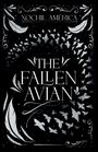 "Xochil América" und "The Fallen Avian" in eleganten Buchstaben, umgeben von stilisierten Vögeln und floralen Mustern.