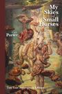 "My Skies of Small Horses", "Cati Porter", "Ten-Year Anniversary Edition". Surreale Szene mit Menschen, Pferd und schwebenden Objekten.