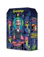 "Goosebumps Hide and Scare Slappy" steht auf einer gruseligen Puppenverpackung. Ein Puppenjunge in Anzug ist abgebildet.