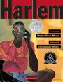 "Harlem", ein Gedicht von Walter Dean Myers, Bilder von Christopher Myers, zeigt eine farbenfrohe Collagen-Illustration.