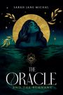 "Sarah Jane Michal. The Oracle and the Remnant." Illustration einer Frau vor goldenem Mond und Sternen.