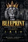 "The Blueprint", ein Löwe mit Krone auf Blaupause; Skyline im Hintergrund, Themen: Identität, Führung, Zweck, Vermächtnis.