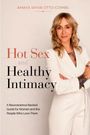 Titel: „Hot Sex and Healthy Intimacy“. Eine Frau in weißem Anzug, blondem Haar, steht selbstbewusst mit verschränkten Armen.