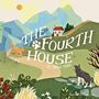 „The Fourth House“ von Trisha Fiona. Ein rotes Haus auf einem Hügel, mit zwei Hunden auf einem Weg in einer malerischen Landschaft.