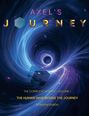 "AXEL'S JOURNEY: THE COMPLETE SCRIPTS - VOLUME 1, THE HUMAN WHO BEGINS THE JOURNEY, BONGANI BANDA." Illustration eines Wirbels.
