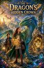"The Dragon's Hidden Crown" steht oben. Zwei Menschen mit Karte und Laterne neben einem großen, grünen Drachen in märchenhafter Landschaft.