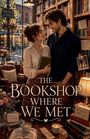 "Some stories stay with us forever." Ein Paar steht in einer Buchhandlung, Bücher und warme Atmosphäre umgeben sie.