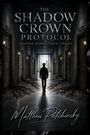 "The Shadow Crown Protocol. Escaping Generational Trauma. Matthew Petchinsky." Eine Person geht in einem dunklen Flur mit Wurzeln.
