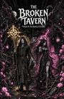 „THE BROKEN TAVERN, Volume 8: The Burden of Foresight“. Ein mystisches Paar in einem düsteren, blühenden Raum.