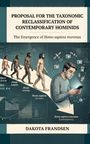 Eine Illustration zeigt die Evolution von Hominiden, endend mit einem modernen Menschen am Smartphone.