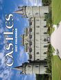 "CASTLES 2027 CALENDAR" in weißen Großbuchstaben. Eine Burg mit hohen Türmen, umgeben von Gärten und gepflegten Wegen.