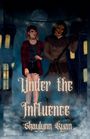 "Under the Influence" und "Shaylynn Ryan". Illustration: Frau in rotem Hemd, Figur mit Kürbiskopf, dunkle Umgebung, Mondlicht.