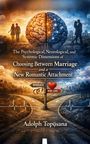 "The Psychological, Neurological, and Systemic Dimensions of Choosing Between Marriage and a New Romantic Attachment" von Adolph Topuşana. Links ein Paar, rechts ein küssendes Paar, ein Gehirn in der Mitte.
