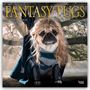 Browntrout Publishers: Fantasy Pugs - Fantasy Möpse 2026 - 16-Monatskalender, KAL