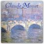 „Claude Monet 2024 16-Month Calendar“. Impressionistisches Gemälde einer Brücke über einem Fluss mit sanften Farben.