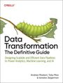 "Data Transformation: The Definitive Guide" steht im Vordergrund. Oben befindet sich ein grünes Raupen-Logo auf einem Ast.