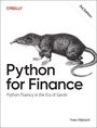 „Python for Finance“, „Python Fluency in the Era of GenAI“, „3rd Edition“, Yves Hilpisch; Illustration eines Tieres.