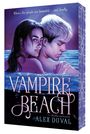 "Vampire Beach" von Alex Duval. Zwei Personen im Wasser, eine Frau mit Vampirzähnen. Atmosphärisch und mystisch.
