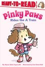 Text: "READY TO READ", "LEVEL ONE", "Pinky Paws Rides the A Train". Illustration eines Hundes mit Getränk.