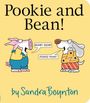 "Pookie and Bean! Beany-Bean! Pookie-Pook! by Sandra Boynton." Illustration mit Schwein und Hund in bunten Outfits.