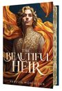 "The Beautiful Heir" und "Vanessa Montalban". Illustration: Blondhaarige Person in verziertem Gewand, orange Stoffe.