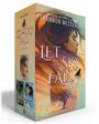 "Let The Sky Fall Trilogy" von Shannon Messenger. Illustration einer seitlichen Frau mit wehendem Haar und einem Baum.