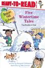 Text: "Robin Hill School. Five Wintertime Tales. Five Books in One! READY-TO-READ LEVEL ONE."  
Eine Illustration von Kindern im Schnee.