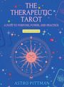 "THE THERAPEUTIC TAROT. A PATH TO PURPOSE, POWER, AND PRACTICE. COLOR EDITION. ASTRO PITTMAN."  
Eine Sonne mit Gesicht und Strahlen.