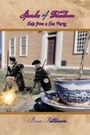 „Sparks of Freedom: Tale from a Tea Party“. Eine Teetasse, Funken, historische Soldaten im Hintergrund.
