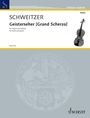 SCHWEITZER Geisterseher [Grand Scherzo], für Violine und Klavier. Oben rechts Violine. Edition Schott. Unten Schott Logo.