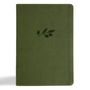 Csb Bibles By Holman: CSB Giant Print Single-Column Bible, Olive Leathertouch, Buch