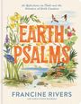 Der Text "Earth Psalms" ist orange. Darüber "52 Reflections..." und unter "Francine Rivers". Illustration von Natur.