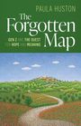 Oben die Texte: "Paula Huston", "The Forgotten Map", "Gen Z and the Quest for Hope and Meaning". Darunter Hügel mit Dorf.