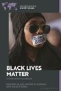 Text: "BLACK LIVES MATTER", "a reference handbook". Frau mit Sonnenbrille, Tape auf dem Mund mit "I CAN'T BREATHE".