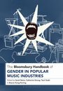 "The Bloomsbury Handbook of Gender in Popular Music Industries." Illustration: Mund in Sternform, Musikgeräte im Hintergrund.
