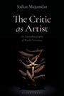 Titel: The Critic as Artist. Autor: Saikat Majumdar. Eine Ansammlung von dunklen, gebogenen Formen auf schwarzem Hintergrund.