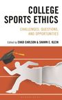 "College Sports Ethics: Challenges, Questions, and Opportunities" von Chad Carlson und Shawn E. Klein. Illustration: Figur mit Doktorhut.