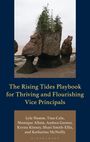 „The Rising Tides Playbook for Thriving and Flourishing Vice Principals“ mit Autorenliste. Landschaft mit Felsen und Bäumen.