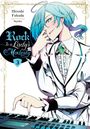 Text: "Rock is a Lady’s Modesty", "Hiroshi Fukuda", "Sayaka", "3". Illustration eines Charakters mit blauem Haar an einem Keyboard.